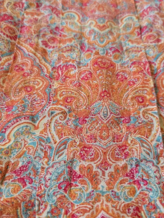 J.Jill Love Linen 100% Linen Paisley Print Dress With Pockets Size Mediun - Picture 6 of 13